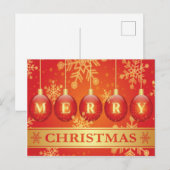 Belle carte postale Joyeux Noël (Devant / Derrière)