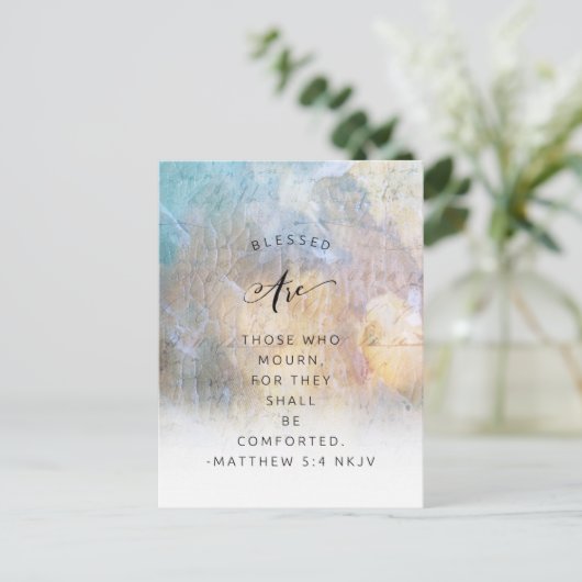 Belle Carte Postale Matthieu 5:4 : Inspirante (Debout devant)