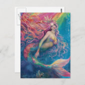 Belle carte postale Mermaid (Devant / Derrière)