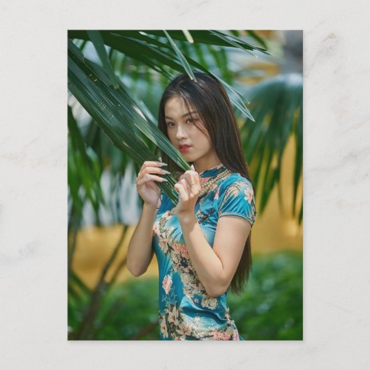 Belle carte postale modèle asiatique (Devant)