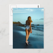 Belle carte postale Ocean Beach Bikini (Devant / Derrière)