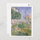 Belle carte postale Peinture Jardin (Devant / Derrière)