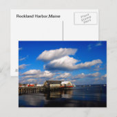 Belle carte postale pittoresque Maine Harbour (Devant / Derrière)