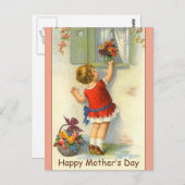 Belle carte postale pour la fête des mères avec im (Devant / Derrière)