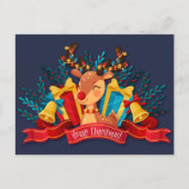 Belle carte postale Reindeer de Noël (Devant)