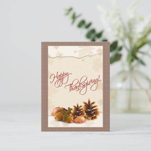Belle carte postale Thanksgiving (Debout devant)
