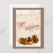 Belle carte postale Thanksgiving (Devant / Derrière)