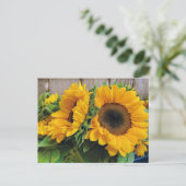 Belle carte postale tournesol (Debout devant)