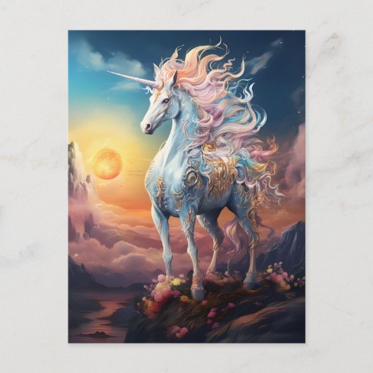 Belle carte postale Unicorn (Devant)