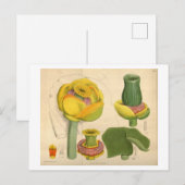 Belle carte postale unique à fleurs (Devant / Derrière)