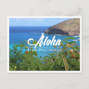Belle carte postale verte et bleue de Maui Hawaii