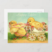 Belle carte postale Vintage de Pâques (Devant / Derrière)