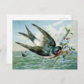 Belle carte postale Vintage de Pâques (Devant / Derrière)