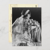 Belle carte postale Vintage mariée (Devant / Derrière)
