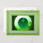 Belle Carte pour notes verte (Devant / Derrière)