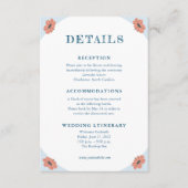 Belle Carte Retro Bébé Mariage Bleu Cartes de boît (Devant)