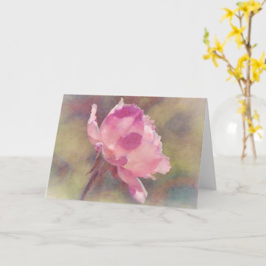 Belle carte Rose Art Note (Fleur jaune)