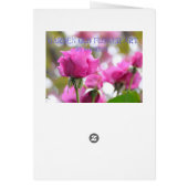 Belle carte Rose rose-choc (Dos)