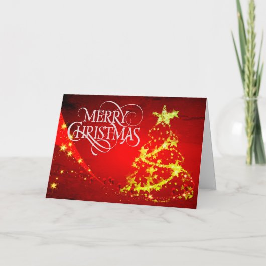 Belle carte rouge de Noël avec des envies chaudes (Devant)