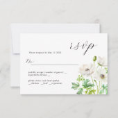 Belle carte RSVP Anemone Refined Design Mariage (Devant)