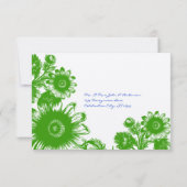 Belle carte RSVP de mariage Vintage à fleurs (Dos)