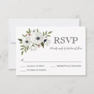 Belle carte RSVP Florale