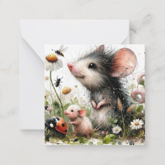 Belle carte souris (Devant)
