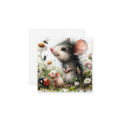 Belle carte souris (Devant/Arrière en situation)