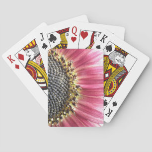 Belle Cartes De Jeu De Tournesol Rose