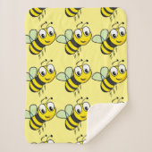Belle Cartoon Bees Petite couverture Sherpa (Devant)