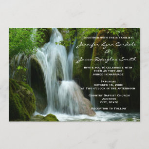Belle cascade Invitations de mariage nature