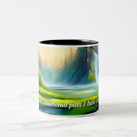 Belle cascade mantra tasse de café (Centre)