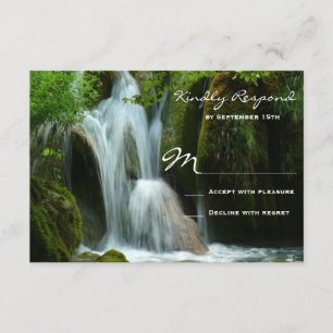 Belle cascade Nature Mariage Cartes RSVP