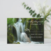Belle cascade Nature Mariage Cartes RSVP (Debout devant)