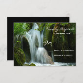 Belle cascade Nature Mariage Cartes RSVP (Devant / Derrière)