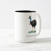 Belle Cassowary Mug à deux tons (Devant droit)