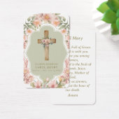 Belle Catholique En Mémoire Hail Mary Prayer Card (Bureau)