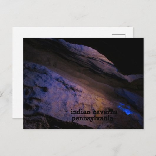 belle cavernes indiennes pennsylvanie carte postal (Devant / Derrière)