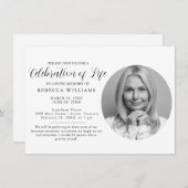 Belle Célébration Minimale des invitations à la vi (Devant / Derrière)