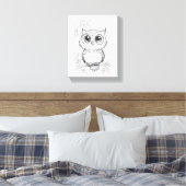 Belle Chouette en toile étirée (Insitu(Chambre))