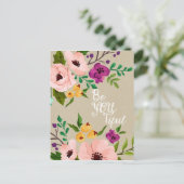belle citation florale Be You Tiere carte postale (Debout devant)