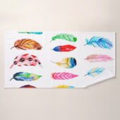 Belle collection de plume d'aquarelle (Serviette de bain)