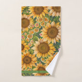 Belle collection de tournesol tendance (Serviette à main)