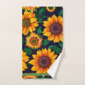 Belle collection de tournesols tendance (Serviette à main)