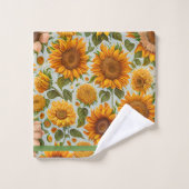 Belle collection moderne de tournesols (Gant de toilette)