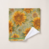 Belle collection populaire de tournesol (Gant de toilette)