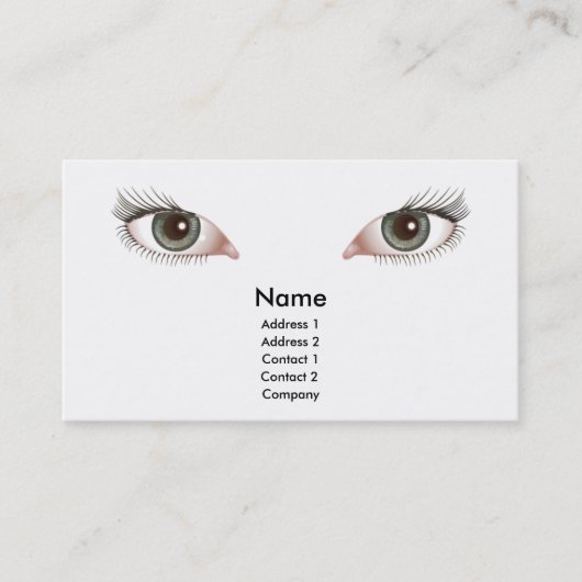 belle conception de carte de visite de yeux (Devant)
