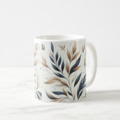 Belle Conception Florale Café Mug / Design élégant (Devant droit)