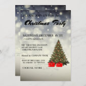 Belle, Cool, Sparkly Christmas Tree Invitation (Devant / Derrière)
