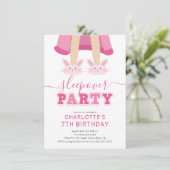 Belle couchette Pajama Invitation Anniversaire (Debout devant)